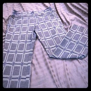 Grey and blue Plaid work pant. Size L